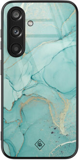 Casimoda Samsung Galaxy S24 glazen hardcase - Touch of mint