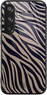 Casimoda Samsung Galaxy S24 glazen hardcase - Wavy twist Blauw