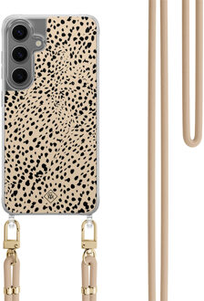 Casimoda Samsung Galaxy S24 hoesje met beige koord - Spot on Bruin/beige