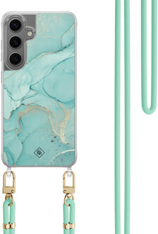Casimoda Samsung Galaxy S24 hoesje met mint koord - Touch of mint