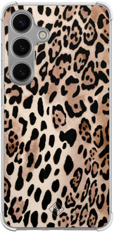 Casimoda Samsung Galaxy S24 Plus shockproof hoesje - Golden wildcat Bruin/beige