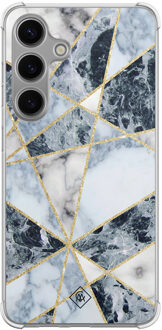 Casimoda Samsung Galaxy S24 Plus shockproof hoesje - Marmer blauw
