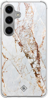 Casimoda Samsung Galaxy S24 Plus shockproof hoesje - Marmer goud Goudkleurig
