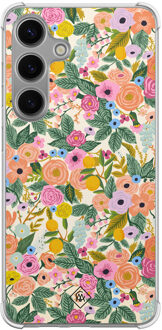 Casimoda Samsung Galaxy S24 Plus shockproof hoesje - Pink gardens Roze