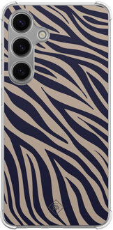 Casimoda Samsung Galaxy S24 Plus shockproof hoesje - Wavy twist Blauw