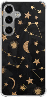 Casimoda Samsung Galaxy S24 shockproof hoesje - Counting the stars Bruin/beige