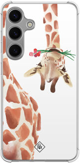 Casimoda Samsung Galaxy S24 shockproof hoesje - Giraffe Bruin/beige