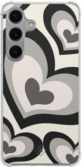 Casimoda Samsung Galaxy S24 shockproof hoesje - Hart swirl zwart