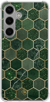 Casimoda Samsung Galaxy S24 shockproof hoesje - Kubus groen