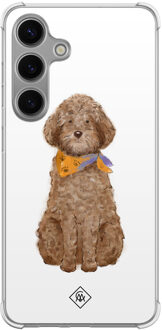 Casimoda Samsung Galaxy S24 shockproof hoesje - Labradoodle Bruin/beige