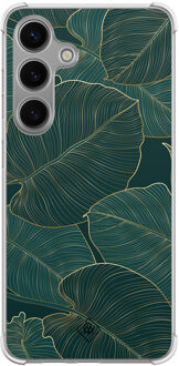 Casimoda Samsung Galaxy S24 shockproof hoesje - Monstera leaves Groen