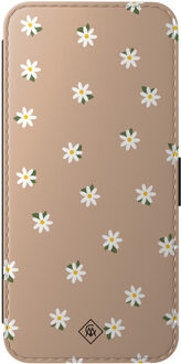 Casimoda Samsung Galaxy S25 FE flipcase - Sweet daisies Bruin/beige