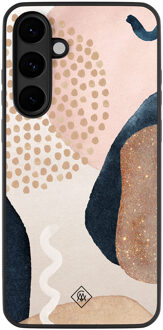 Casimoda Samsung Galaxy S25 FE hoesje - Abstract dots Bruin/beige