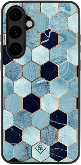 Casimoda Samsung Galaxy S25 FE hoesje - Blue cubes Blauw