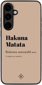 Casimoda Samsung Galaxy S25 FE hoesje - Hakuna matata Bruin/beige