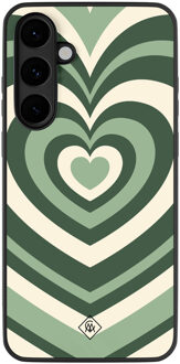 Casimoda Samsung Galaxy S25 FE hoesje - Hart swirl groen