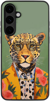Casimoda Samsung Galaxy S25 FE hoesje - Luipaard hipster Groen