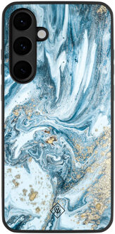 Casimoda Samsung Galaxy S25 FE hoesje - Marble sea Blauw