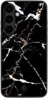 Casimoda Samsung Galaxy S25 FE hoesje - Marmer zwart Zwart, Goudkleurig
