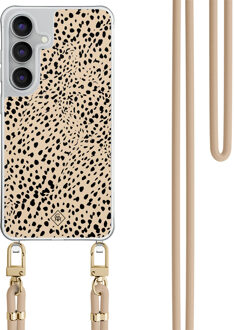 Casimoda Samsung Galaxy S25 FE hoesje met beige koord - Spot on Bruin/beige