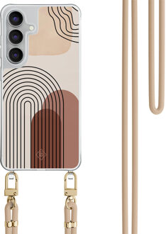 Casimoda Samsung Galaxy S25 FE hoesje met beige koord - Warm curves Bruin/beige