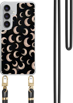 Casimoda Samsung Galaxy S25 FE hoesje met zwart koord - Moons