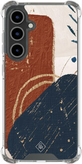 Casimoda Samsung Galaxy S25 FE shockproof hoesje - Abstract terracotta Multi