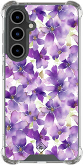 Casimoda Samsung Galaxy S25 FE shockproof hoesje - Floral violet Paars
