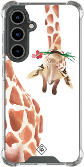 Casimoda Samsung Galaxy S25 FE shockproof hoesje - Giraffe Bruin/beige