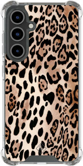 Casimoda Samsung Galaxy S25 FE shockproof hoesje - Golden wildcat Bruin/beige