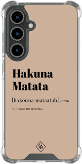 Casimoda Samsung Galaxy S25 FE shockproof hoesje - Hakuna matata Bruin/beige