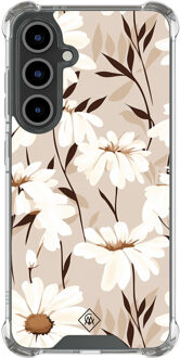 Casimoda Samsung Galaxy S25 FE shockproof hoesje - In bloom Bruin/beige
