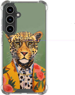 Casimoda Samsung Galaxy S25 FE shockproof hoesje - Luipaard hipster Groen