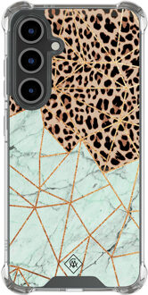 Casimoda Samsung Galaxy S25 FE shockproof hoesje - Luipaard marmer mint Multi
