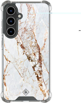 Casimoda Samsung Galaxy S25 FE shockproof hoesje - Marmer goud Goudkleurig