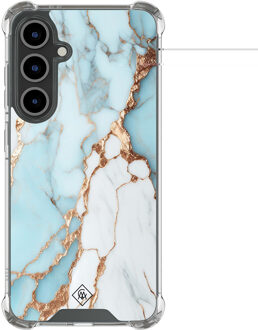 Casimoda Samsung Galaxy S25 FE shockproof hoesje - Marmer lichtblauw