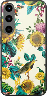 Casimoda Samsung Galaxy S25 glazen hardcase - Sunflowers Multi