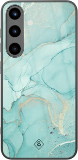 Casimoda Samsung Galaxy S25 glazen hardcase - Touch of mint