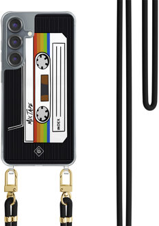 Casimoda Samsung Galaxy S25 hoesje met zwart koord - Cassette mixtape