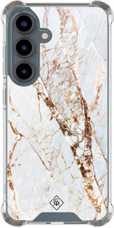 Casimoda Samsung Galaxy S25 shockproof hoesje - Marmer goud Goudkleurig