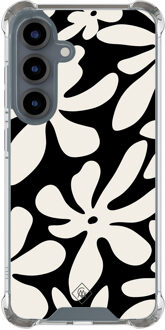 Casimoda Samsung Galaxy S25 shockproof hoesje - Noir bloom Zwart
