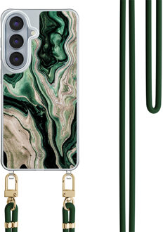 Casimoda Samsung Galaxy S26 hoesje met groen koord - Green waves