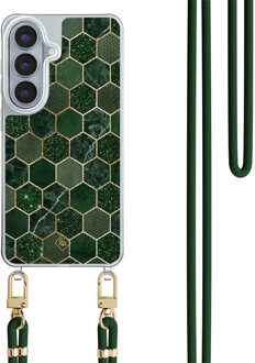 Casimoda Samsung Galaxy S26 hoesje met groen koord - Kubus groen