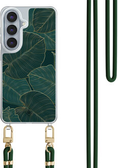 Casimoda Samsung Galaxy S26 hoesje met groen koord - Monstera leaves