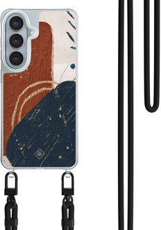 Casimoda Samsung Galaxy S26 hoesje met zwart koord - Abstract teracotta Multi