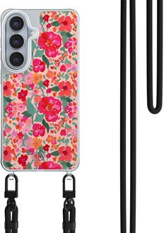 Casimoda Samsung Galaxy S26 hoesje met zwart koord - Multi Flowers