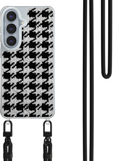 Casimoda Samsung Galaxy S26 hoesje met zwart koord - Pied de Poule
