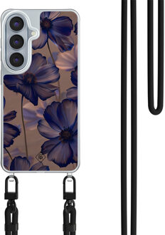 Casimoda Samsung Galaxy S26 hoesje met zwart koord - Twilight petals Paars
