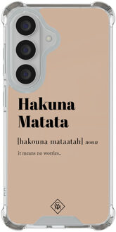 Casimoda Samsung Galaxy S26 shockproof hoesje - Hakuna matata Bruin/beige