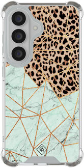 Casimoda Samsung Galaxy S26 shockproof hoesje - Luipaard marmer mint Multi